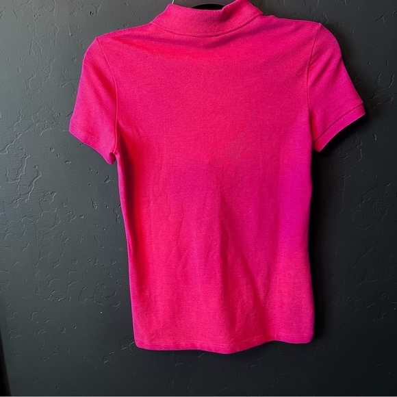 Lacoste Short Sleeve Slim Fit Stretch Pique Polo Shirt Color: pink Size:32/0 New - Picture 5 of 8